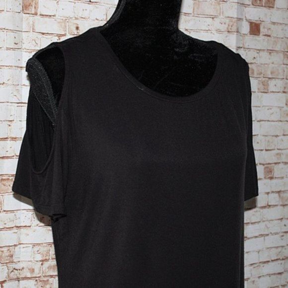 Calvin Klein Short-Sleeve Cold Shoulder Dress - Picture 3 of 5